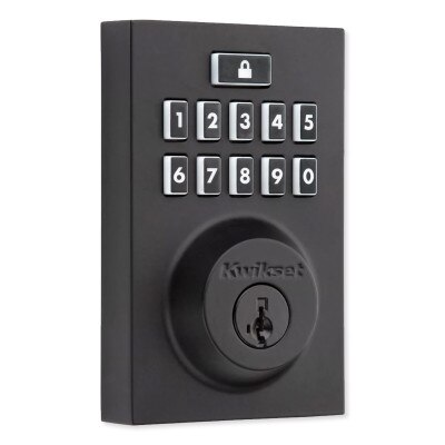 Kwikset SmartCode 914 Zigbee Contemporary Deadbolt with Home Connect, Matte Black